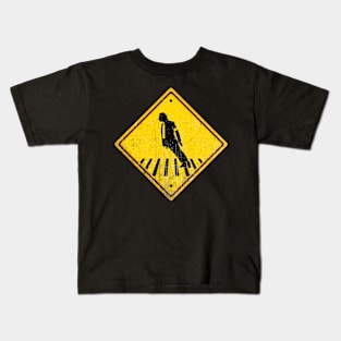 Warning: Michael Crossing Kids T-Shirt